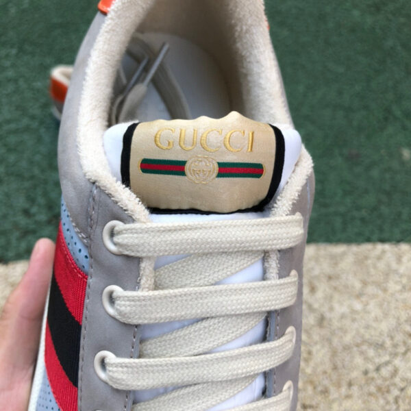 Gucci Low Top Gray Orange Blue - Image 3