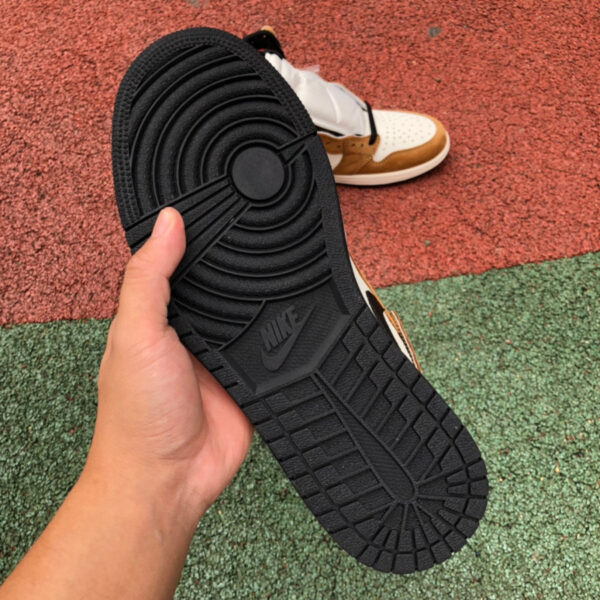 Black Brown Toe Yellow Air Jordan - Image 4