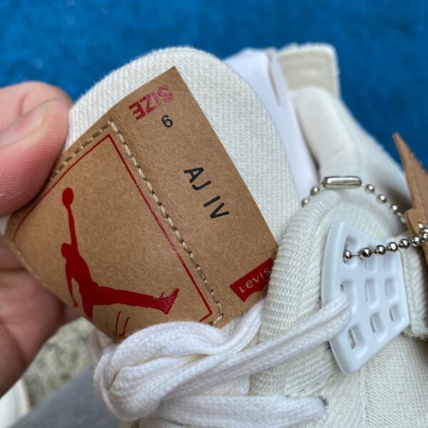 AJ4 white Levis GX pure original Levis x Levis joint white denim denim AO2571-100 - Image 2