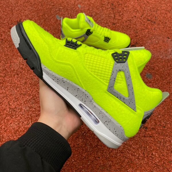 AJ4 Tennis 🎾 Fluorescent Green Air Jordan 4 Tagz Logo DV6773-700 - Image 9