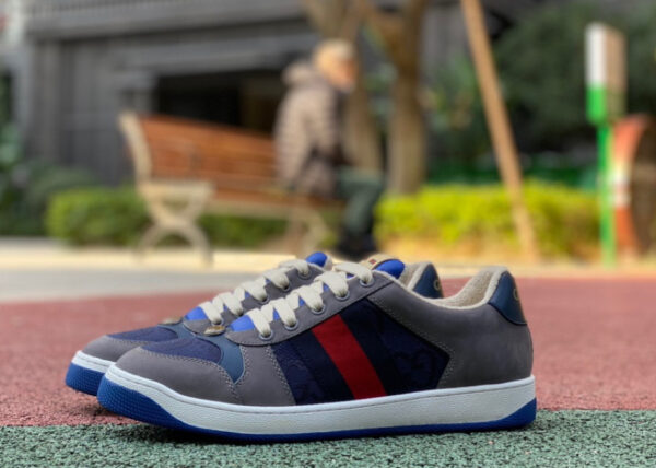 Gucci Low Top Gray Blue Red