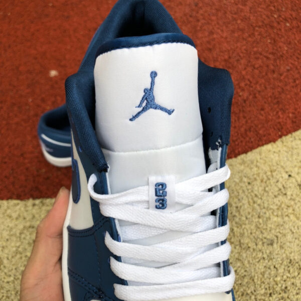 White Navy Blue Air Jordan - Image 9