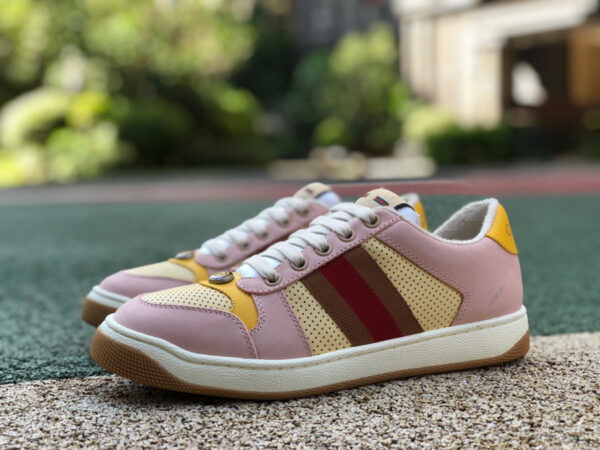 Gucci Low Top Pink And Yellow