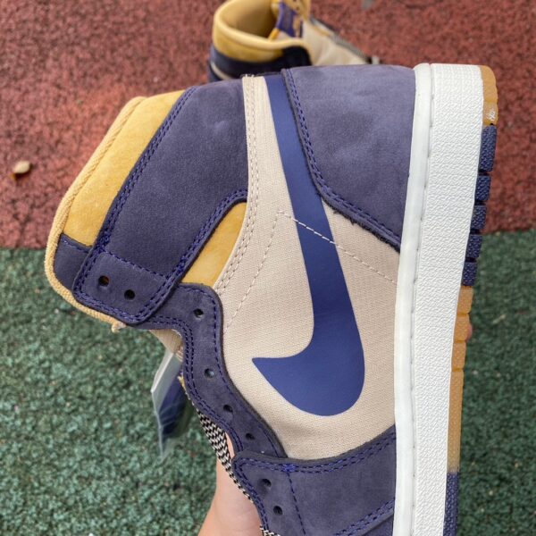 Blue And Yellow TEX Air Jordan - Image 5