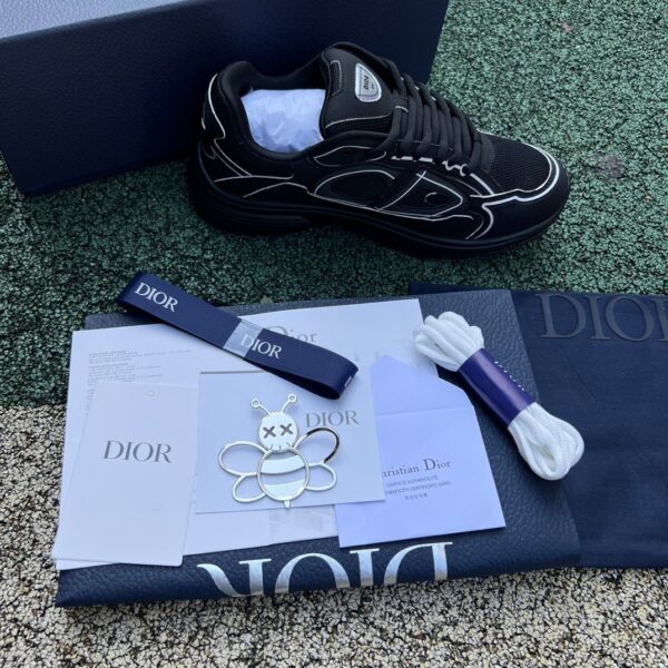 Dior B30 Black and White Mesh Fabric - Image 4