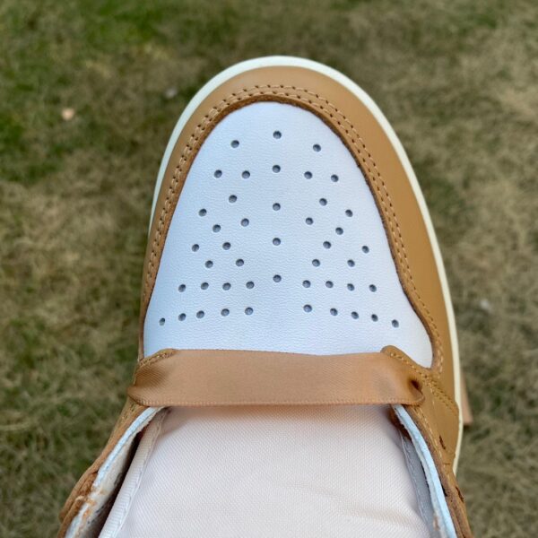 White Brown Air Jordan Retro Basketball - Image 4