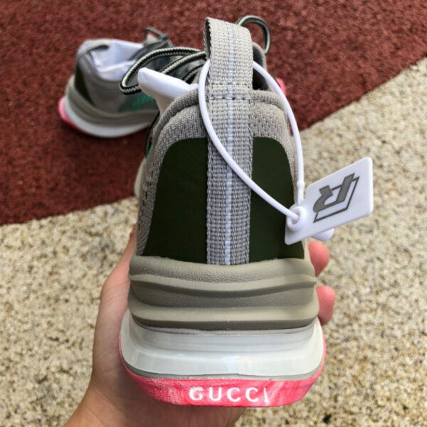 Gucci Running Shoes Gray Pink Green - Image 3