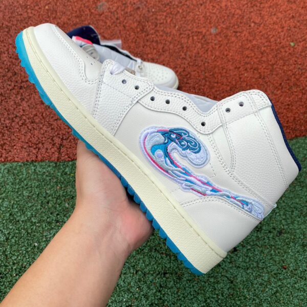 White Pink Blue Air Jordan "Pebble Beach" - Image 4