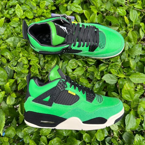 AJ4 duck black and green Air Jordan 4 Manila Manila retro basketball shoes black and green - Image 11