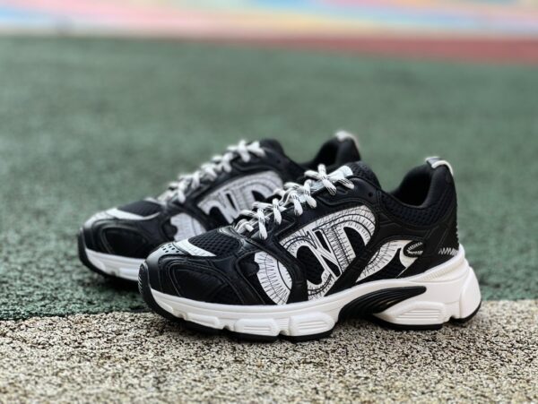 Dior Black and Gray Chrono round toe lace-up sports running