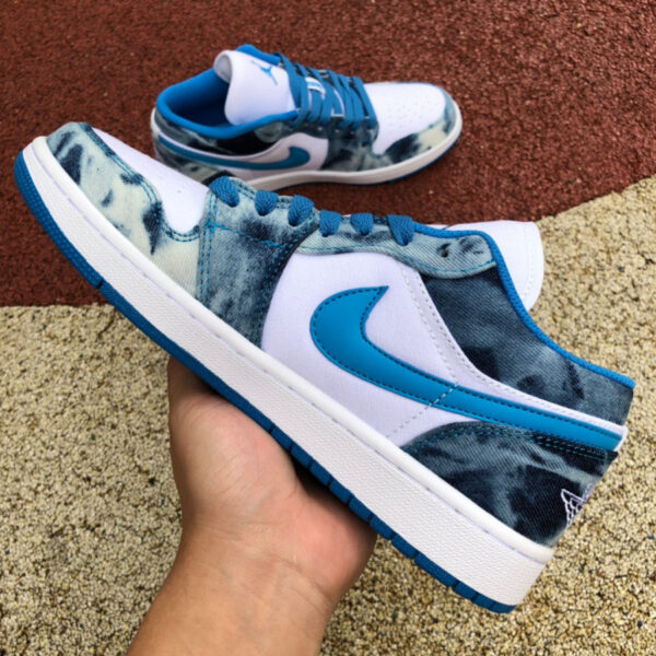 Washed Blue Low Air Jordan - Image 3