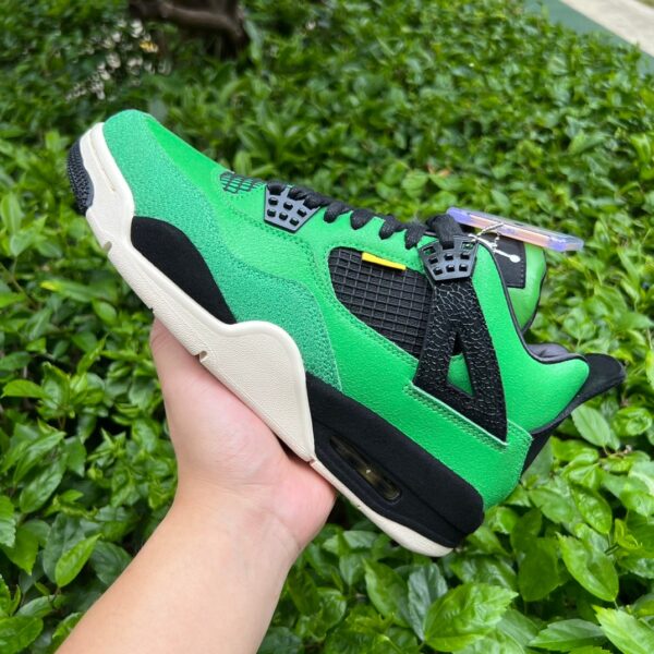 AJ4 duck black and green Air Jordan 4 Manila Manila retro basketball shoes black and green - Image 12