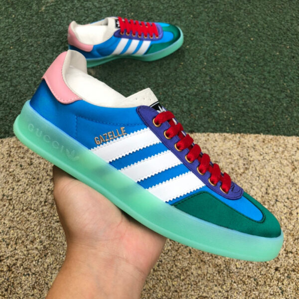Gucci Joint Adidas Light Blue Silk - Image 3