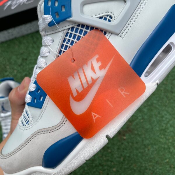 AJ4 white and blue women's model real shot cut piece 2024 version retro basketball shoes FV5029-141 - Image 13