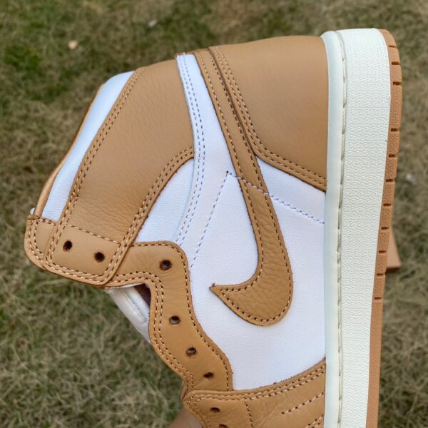 White Brown Air Jordan Retro Basketball - Image 2