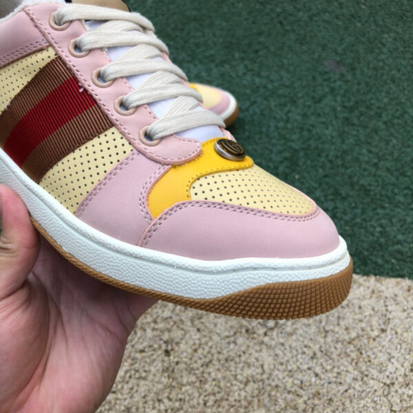 Gucci Low Top Pink And Yellow - Image 5