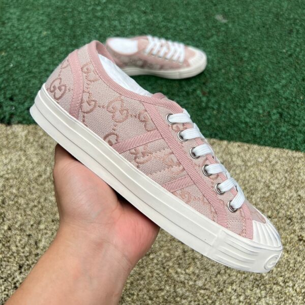 GUCCI Canvas Shoes White Pink - Image 5