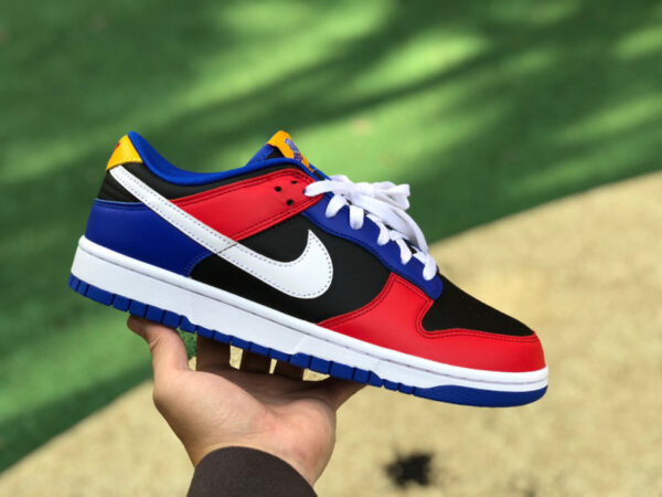 Dunk Black Red Blue Yellow Stitching - Image 5