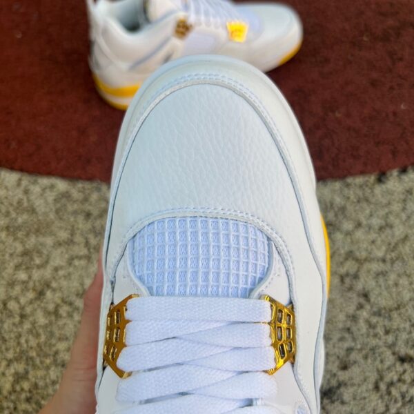 AJ4 white orange Oreo white orange non-slip wear-resistant retro basketball shoes AQ9129-101 - Image 5