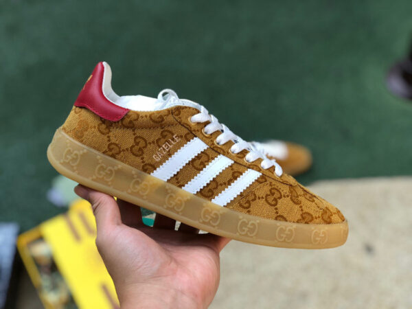 Gucci Co-Branded Adidas White Brown - Image 5
