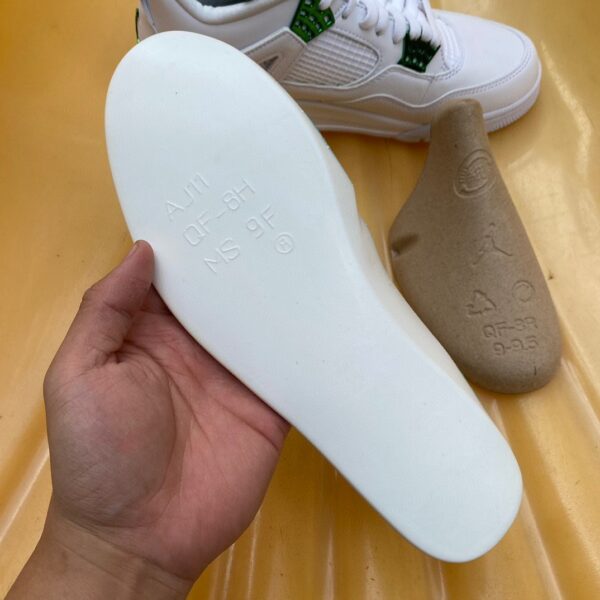 AJ4 white green metal channel original version buckle couple basketball shoes CT8527-113 - Image 15