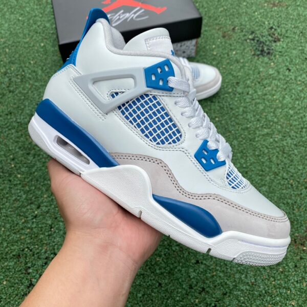 AJ4 white and blue women's model real shot cut piece 2024 version retro basketball shoes FV5029-141 - Image 11