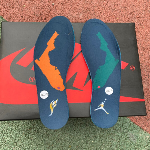 Miami Black Green Orange Air Jordan - Image 4