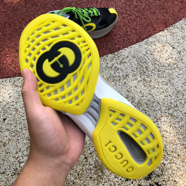 Gucci Running Shoes Black Yellow And Green - Image 2