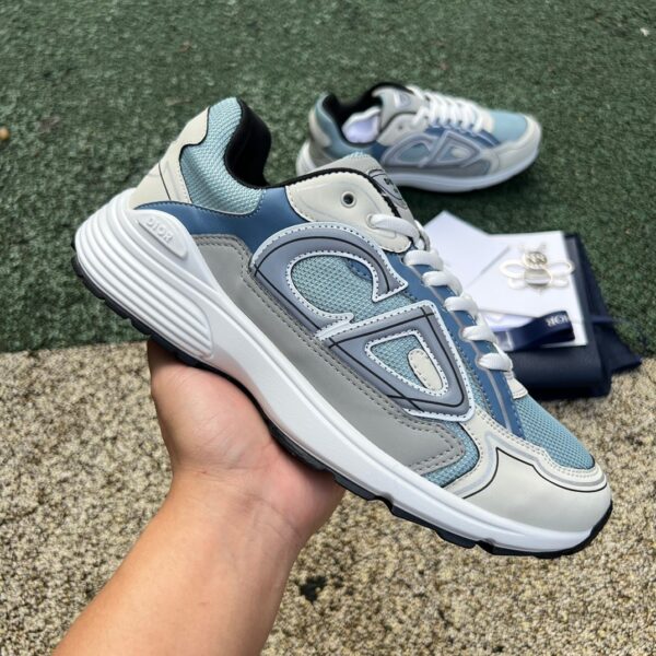 Dior B30 Mesh Fabric Beige Gray Blue - Image 4