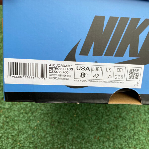 Black North Carolina University Blue Air Jordan - Image 5