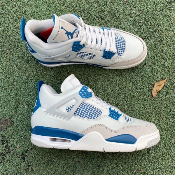 AJ4 white blue "Military Blue" 2024 white blue FV - Image 14