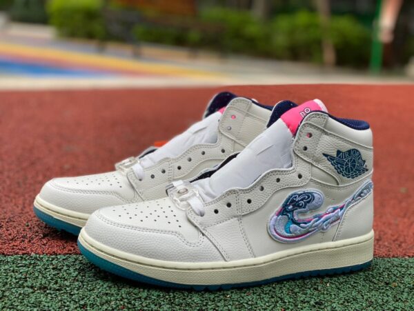 White Pink Blue Air Jordan "Pebble Beach"