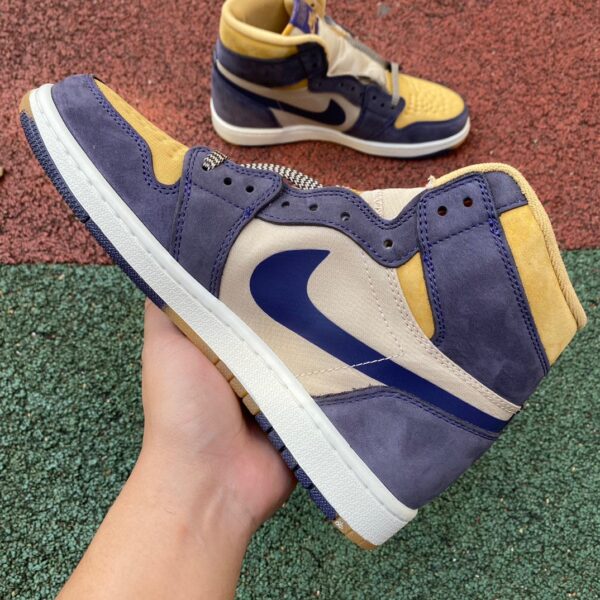 Blue And Yellow TEX Air Jordan - Image 3