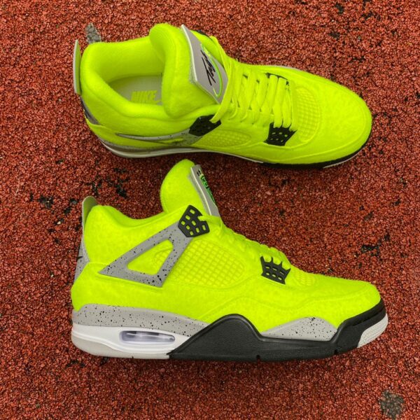 AJ4 Tennis 🎾 Fluorescent Green Air Jordan 4 Tagz Logo DV6773-700 - Image 14