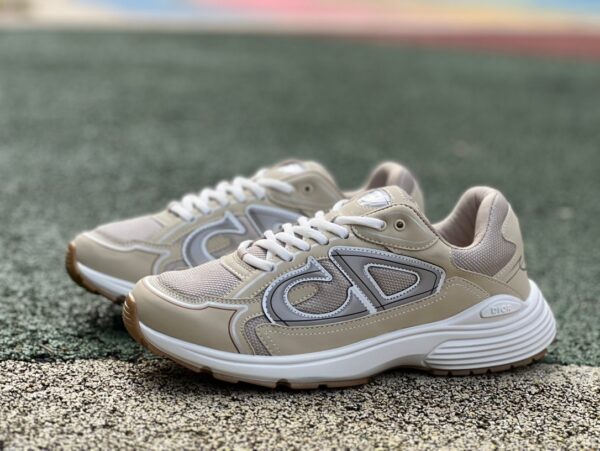 Dior B30 Beige Gray Mesh Fabric