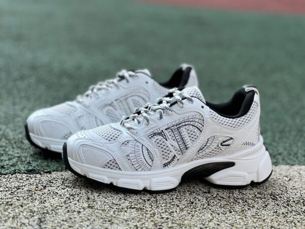 Dior White and Black Chrono round toe lace-up sports running shoes life casual shoes