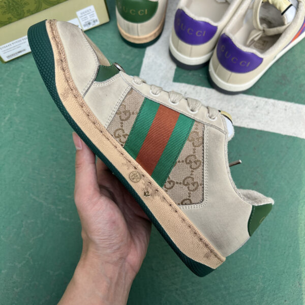 Gucci Dirty Shoes With Green Tail - Image 6
