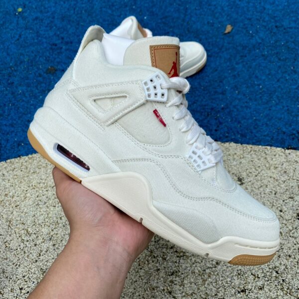 AJ4 white Levis GX pure original Levis x Levis joint white denim denim AO2571-100 - Image 14