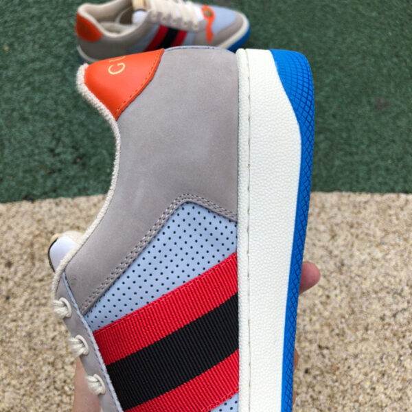 Gucci Low Top Gray Orange Blue - Image 2