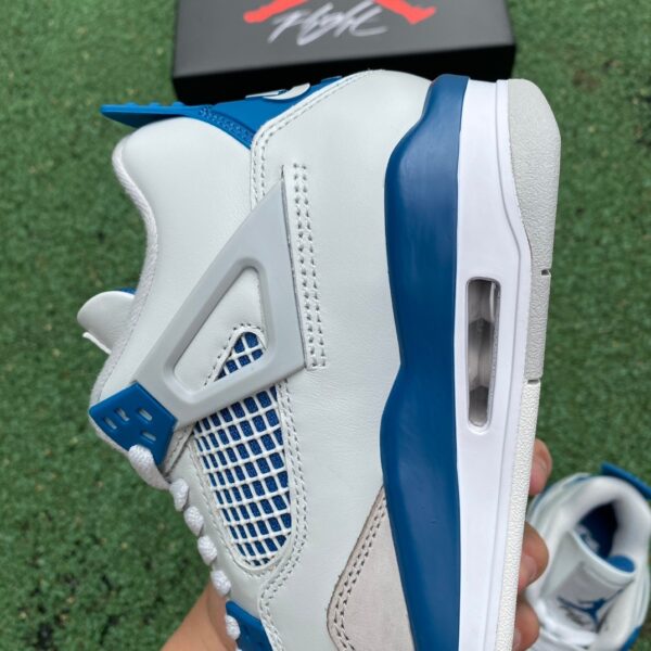 AJ4 white and blue women's model real shot cut piece 2024 version retro basketball shoes FV5029-141 - Image 9