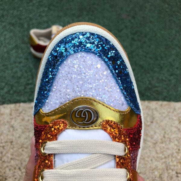 Gucci Low Top Sequined Red And Blue - Image 4