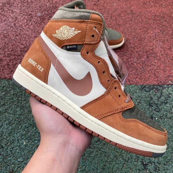 White Brown Black GORE-TEX Air Jordan - Image 4