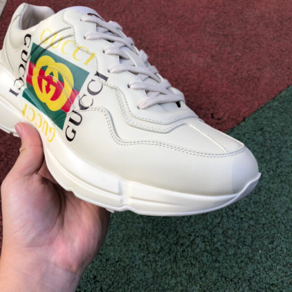 Gucci Rhyton Print Double G Sneakers - Image 3