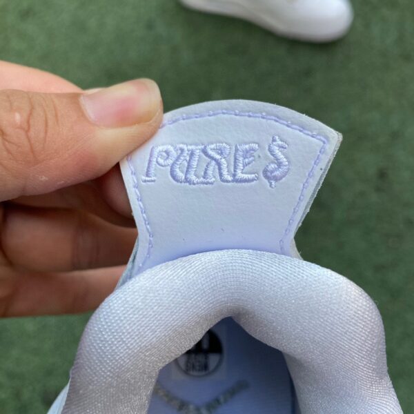 AJ4 silver cut piece pure original ⚡️Pure Money  silver sneakers 408452-308497-100 - Image 12