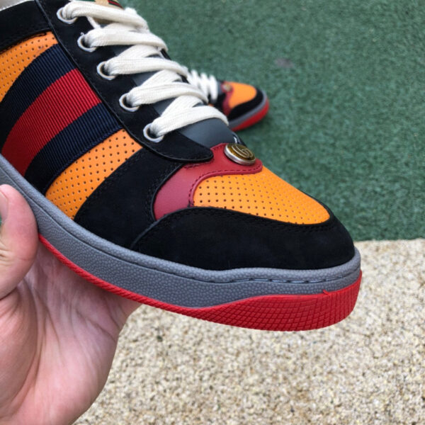 Gucci Low-Top Black Yellow And Red - Image 4