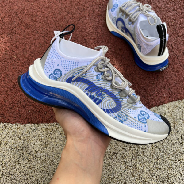 Gucci Running Shoes White And Blue - Image 4