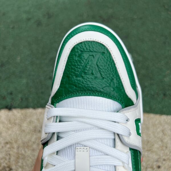 LV white green gray cow leather round toe - Image 4