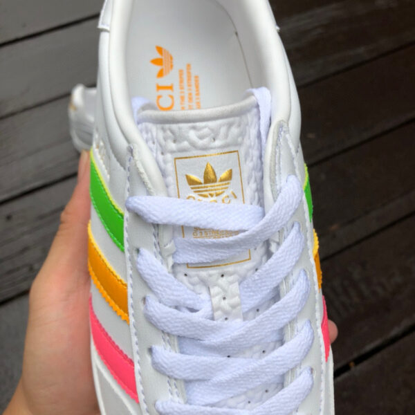 Gucci Co-Branded Adidas White Green and Pink (Copy) - Image 2