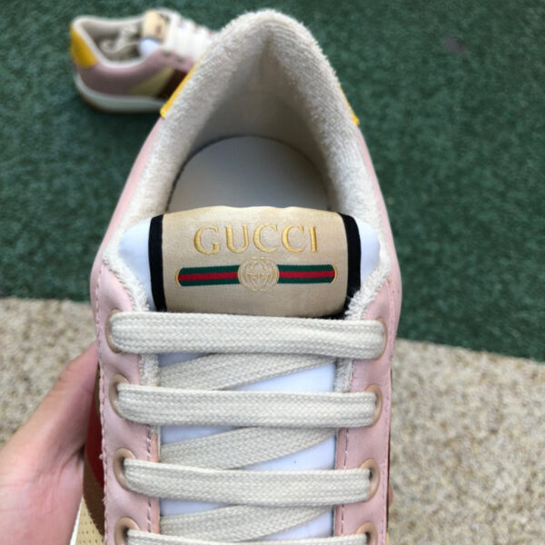 Gucci Low Top Pink And Yellow - Image 3