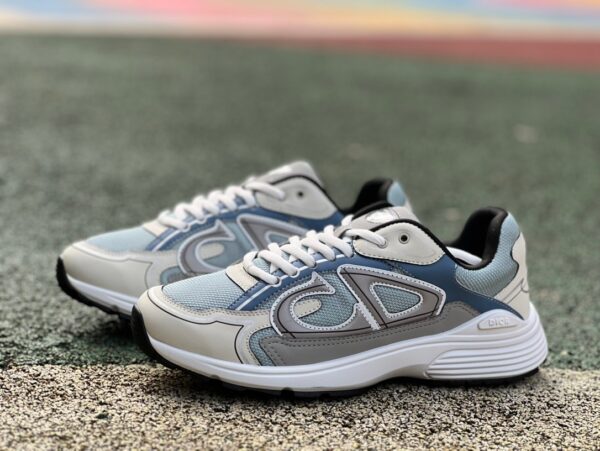 Dior B30 Mesh Fabric Beige Gray Blue